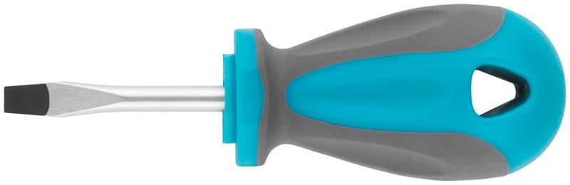 Отвертка CrV сталь прорезиненная ручка SL5х38мм MOS 53711М