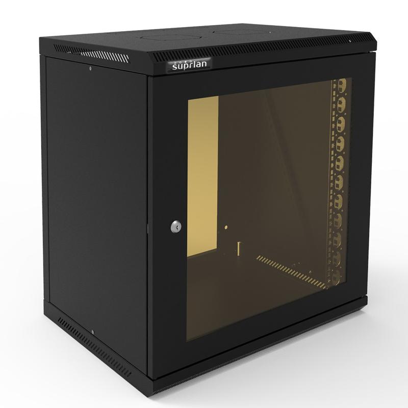 Шкаф телекоммуникационный настенный ТВС-12U-600-450-СР-9005 SUPRLAN 05-2123-B
