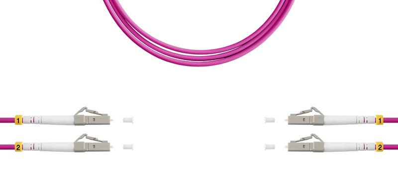 Патч-корд ВО MM(OM4) LC/UPC-LC/UPC 3.0мм duplex LSZH 1м SUPRLAN 09-12076