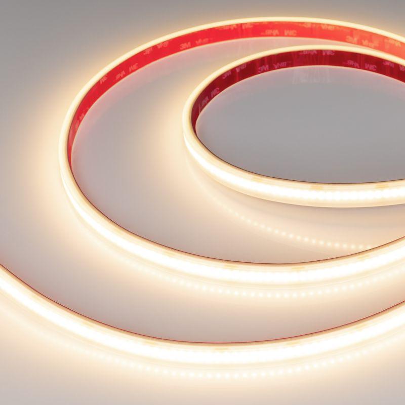 Лента светодиодная RTW-PS-A240-12mm 24V Warm 3000К 19Вт/м IP67 CRI>90 герметичная (уп.5м) Arlight 052645