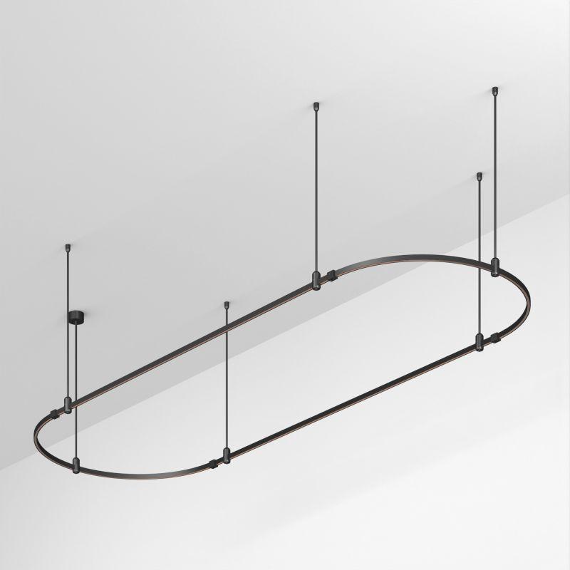 Трек ART-APRIORI-OVAL-ROD-800-3000х1000 BK IP20 метал. Arlight 048509