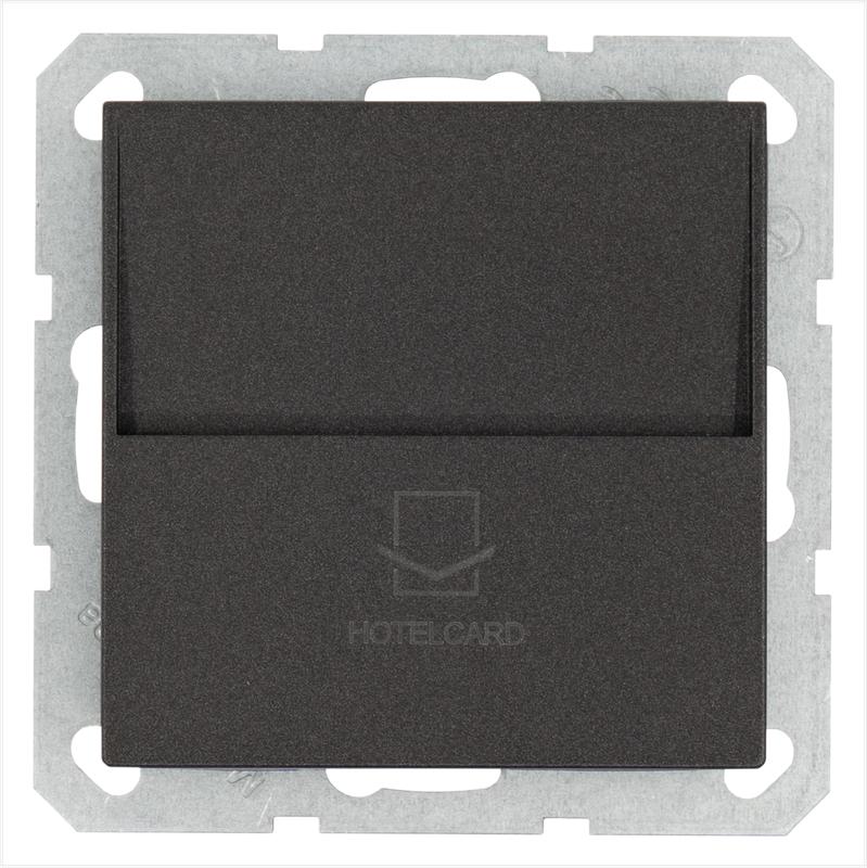 Выключатель карточный 10А IP20 отельный механизм антрацит Jasmart G6209B
