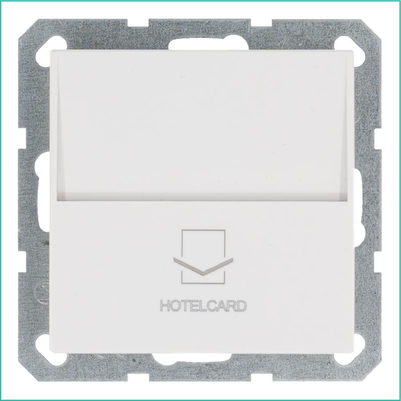 Выключатель карточный 10А IP20 отельный механизм бел. глянцевый Jasmart G6209W