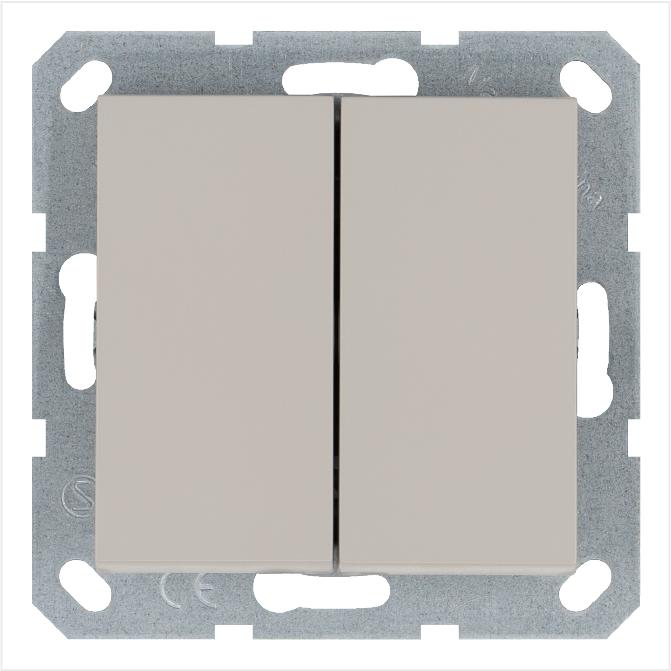 Переключатель перекрестный 2-кл. 10А IP20 механизм тауп Jasmart G3014T