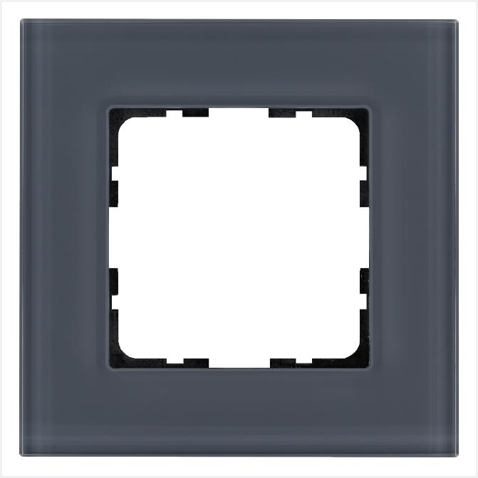 Рамка 1-м G-Glass стекло маренго Jasmart G1001GC