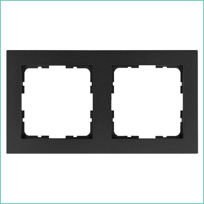 Рамка 2-м G-Classic антрацит Jasmart G1002B