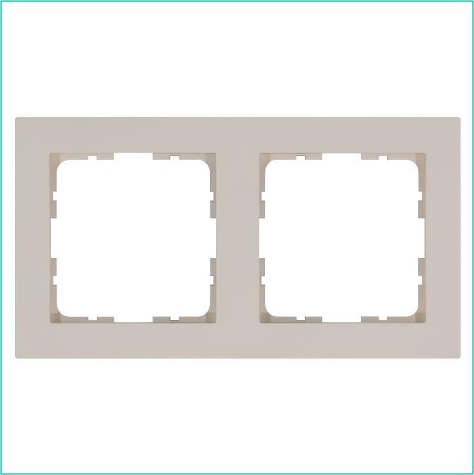 Рамка 2-м G-Classic тауп Jasmart G1002T