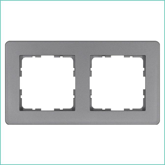 Рамка 2-м G-Flex алюм. Jasmart G1102S