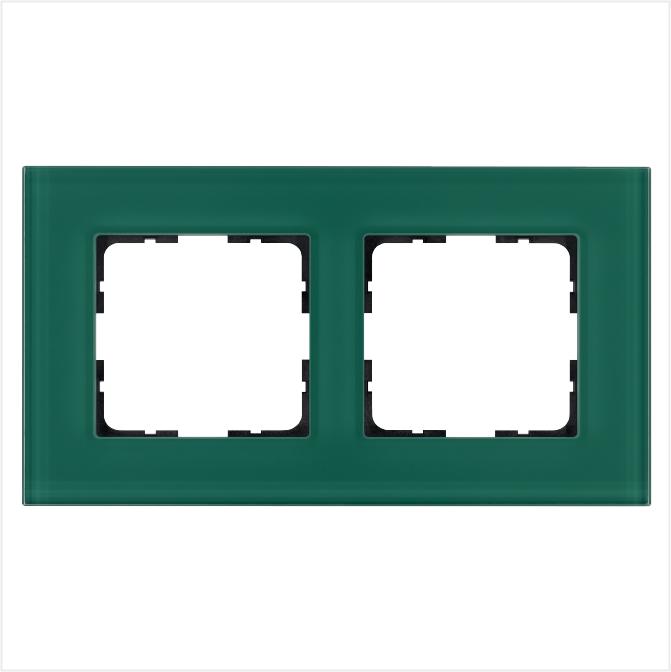 Рамка 2-м G-Glass стекло лазурн. Jasmart G1002GJ