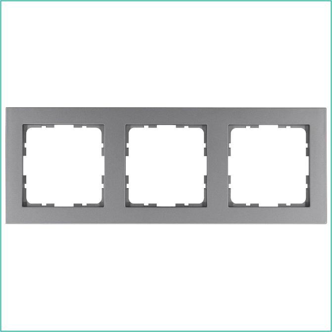 Рамка 3-м G-Classic алюм. Jasmart G1003S
