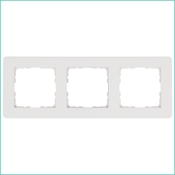 Рамка 3-м G-Flex бел. глянцевый Jasmart G1103W