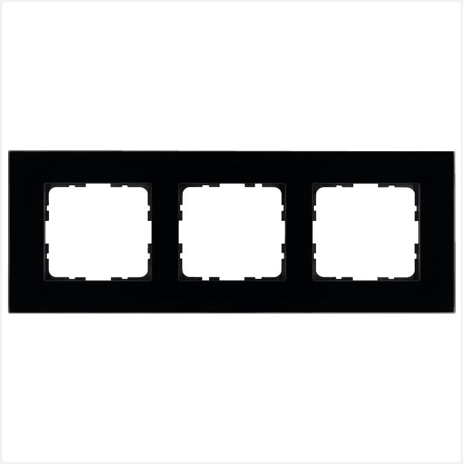 Рамка 3-м G-Glass стекло черн. Black Glass Jasmart G1003GB