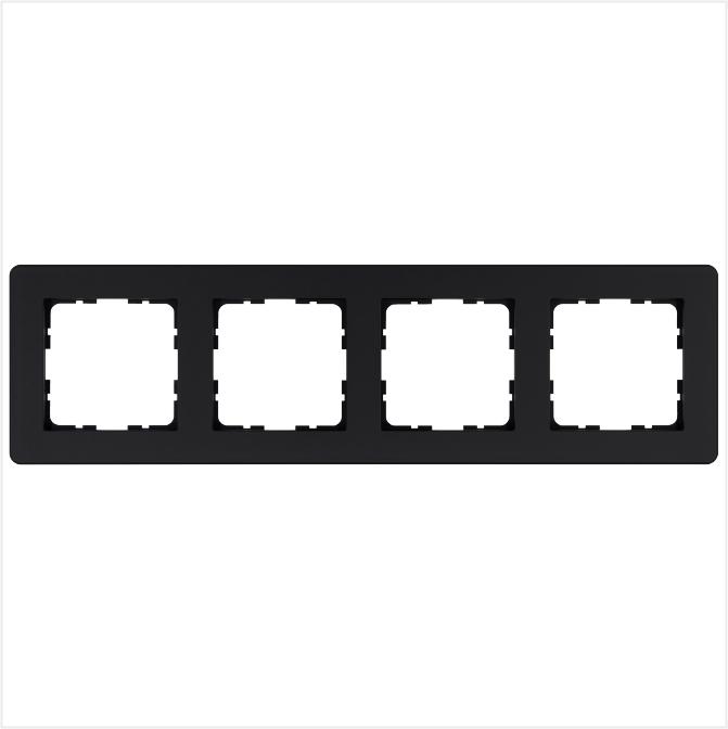 Рамка 4-м G-Flex черн. матов. soft touch Jasmart G1104PB