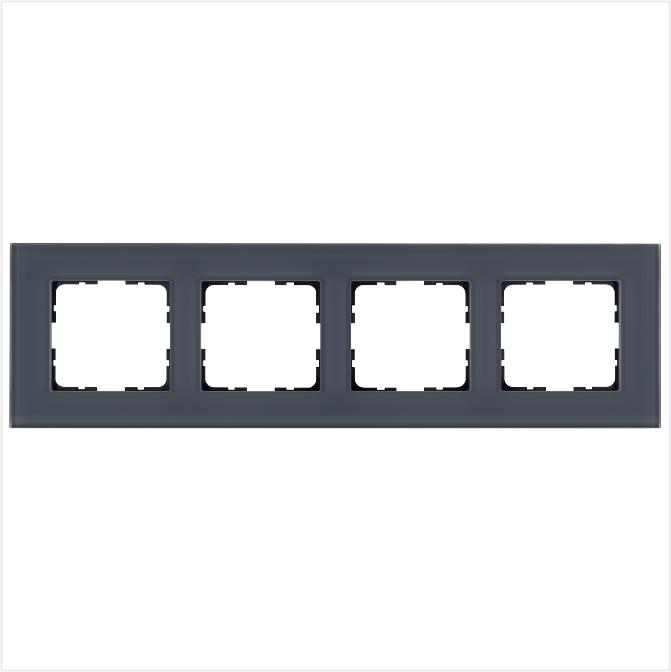Рамка 4-м G-Glass стекло маренго Jasmart G1004GC