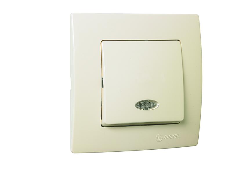 Выключатель 1-кл. Lillium с подсветкой Makel 32010021