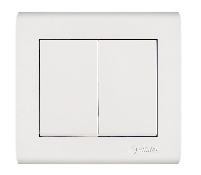 Выключатель 2-кл. Manolya бел. Makel 41001003