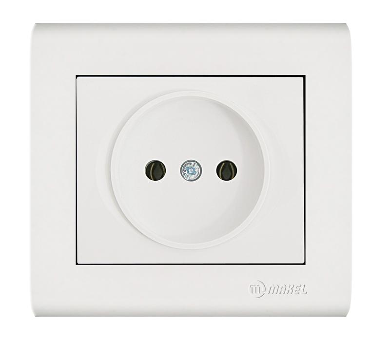 Розетка Manolya без заземл. бел. Makel 41001022