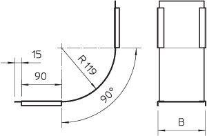 Крышка для угла вертикального внутр. 90град. осн.50 DBV 60 050 S FS OBO 7130801