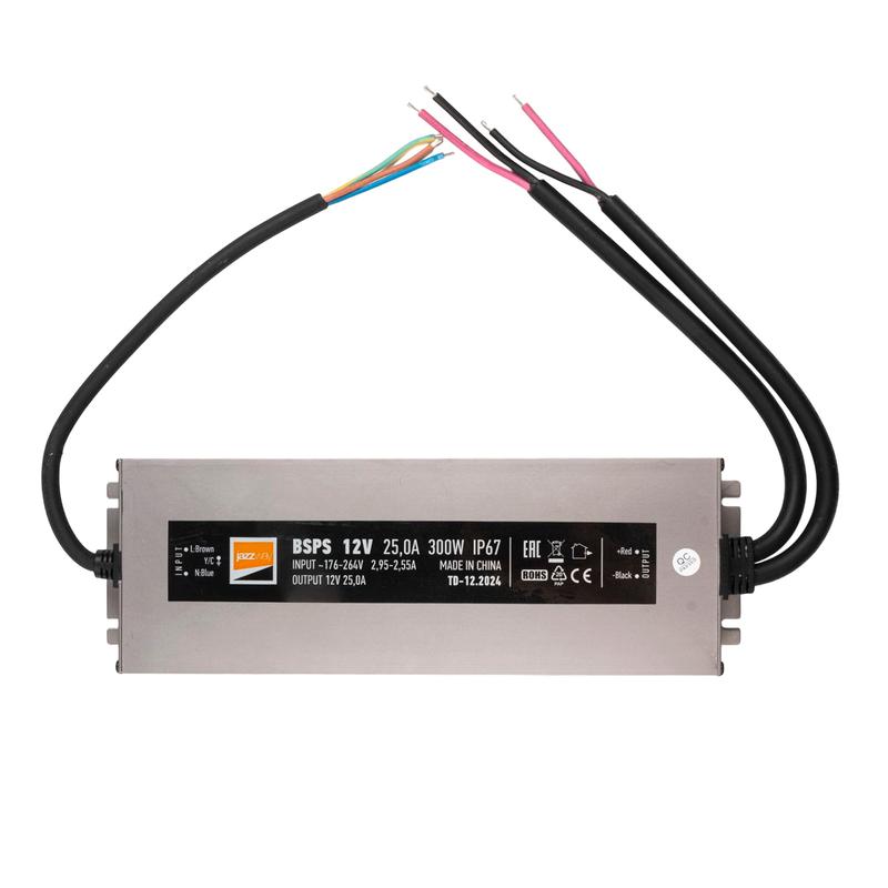 Блок питания для светодиод. ленты BSPS 12В 25.00А=300Вт IP67 JazzWay 5062085