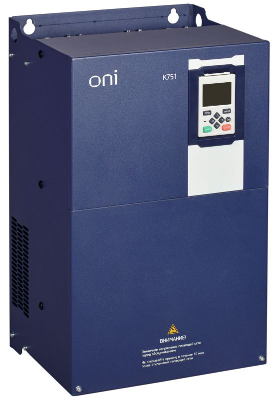 Преобразователь частоты K751 380В 3ф 45-55кВт 91-112А со встроен. тормозом ONI K751-33-4555TM