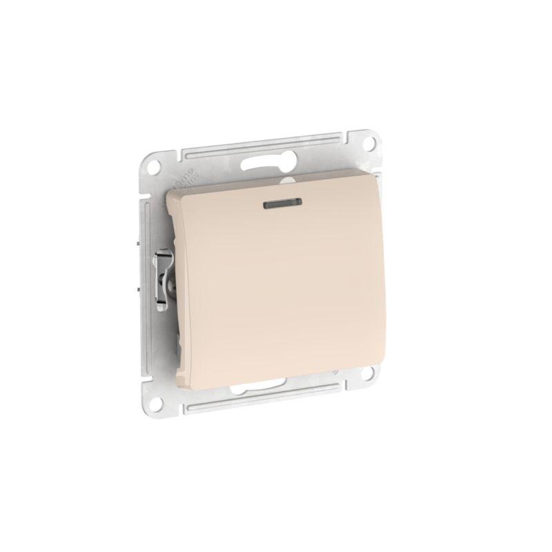 Переключатель 1-кл. Glossa (сх. 6а) 10AX с подсветкой быстрозажим. клем. механизм беж. SE GSL000263S