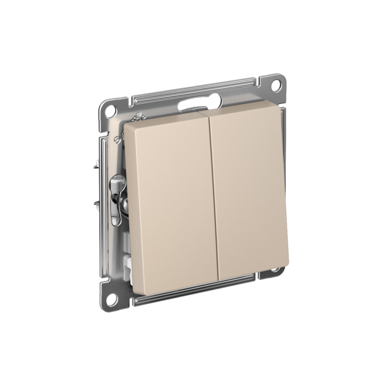 Переключатель 2-кл. AtlasDesign (сх. 6/2) 10AX быстрозажим. клем. механизм песочн. SE ATN001265S