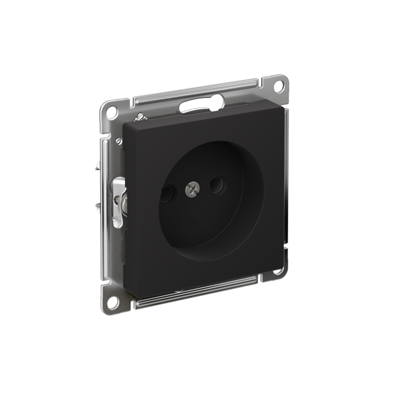 Розетка AtlasDesign 16А без заземл. без шторок быстрозажим. клем. механизм карбон SE ATN001041S