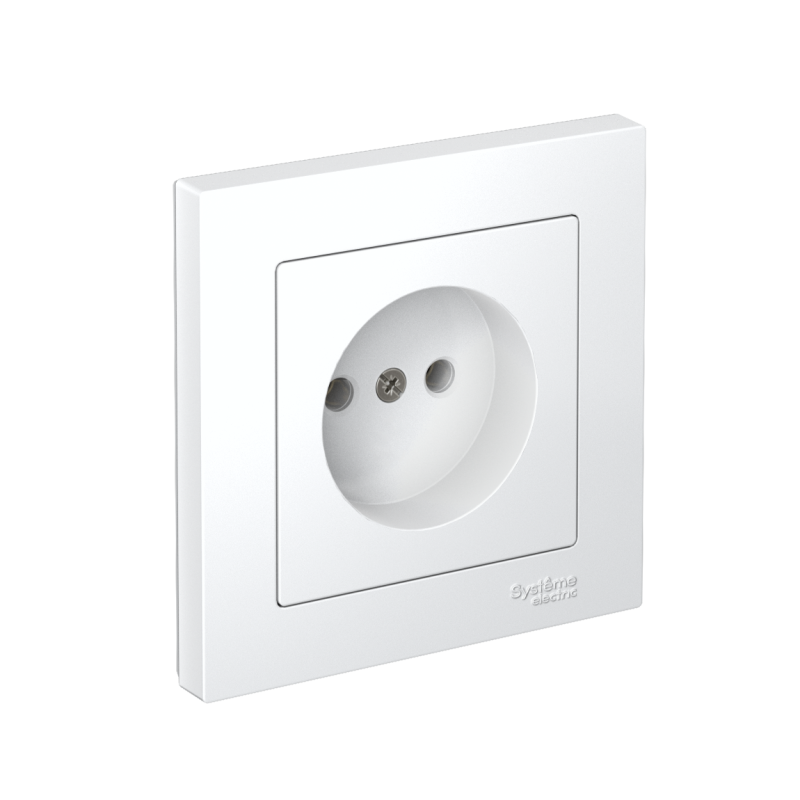 Розетка AtlasDesign 16А без заземл. быстрозажим. клем. в сборе бел. SE ATN000140S