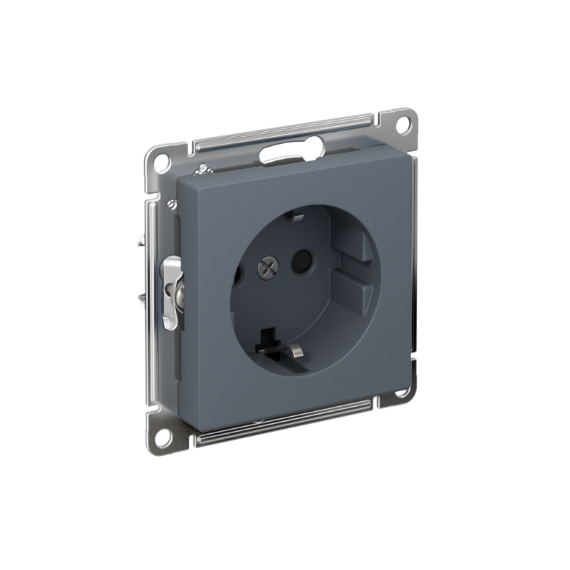 Розетка AtlasDesign 16А с заземл. защ. шторки быстрозажим. клем. механизм грифель SE ATN000745S