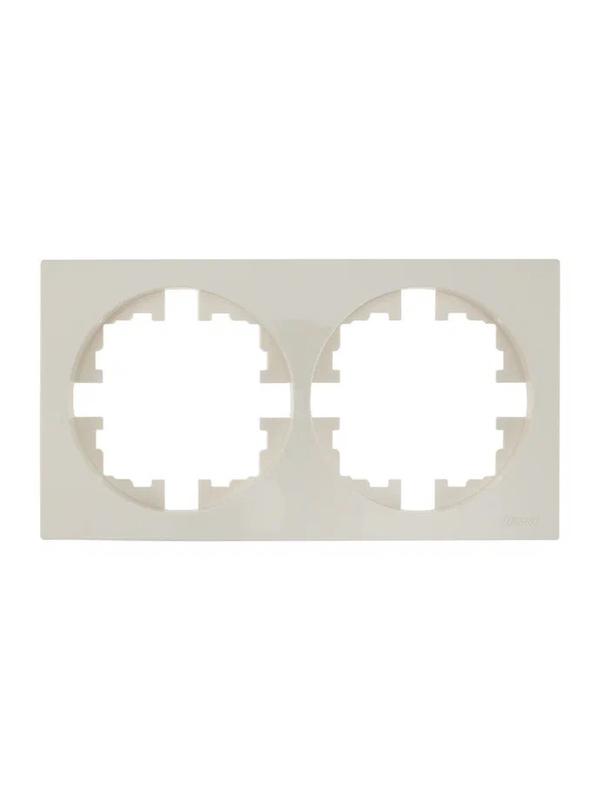 Рамка 2-м OSEN горизонт. квадрат сл. кость LEZARD 743-9000-147