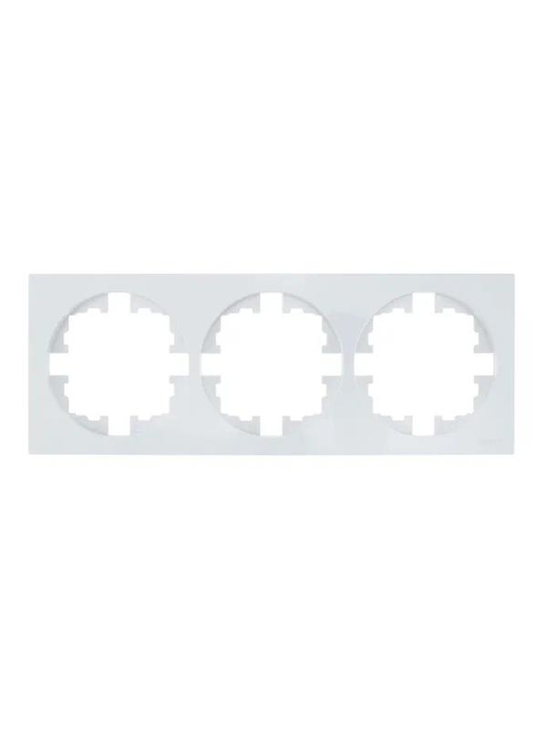 Рамка 3-м OSEN горизонт. квадрат бел. LEZARD 743-0200-148