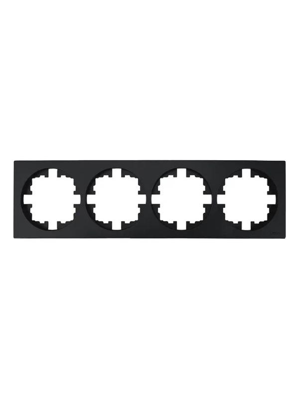 Рамка 4-м OSEN горизонт. квадрат механизм черн. бархат LEZARD 743-4200-149