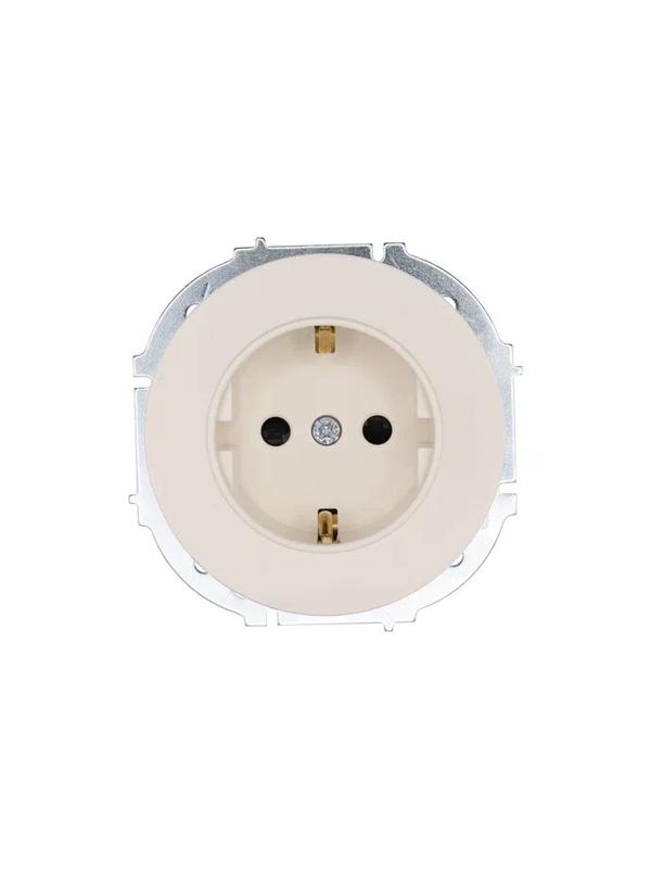 Розетка 1-м OSEN IP20 16А с защ. шторками ПБТ механизм сл. кость LEZARD 743-9088-124B