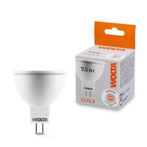 Лампа светодиодная 7.5Вт 4000К GU5.3 WOLTA 25SMR16-220-7.5GU5.3