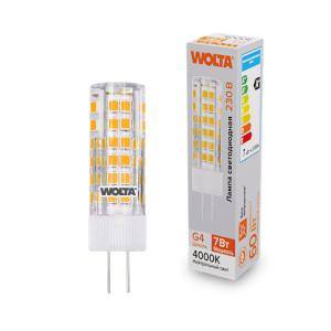 Лампа светодиодная 7Вт 4000К G4 WOLTA WSTD-JC-220V7W4KG4-C
