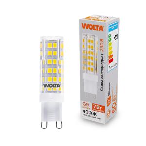 Лампа светодиодная 7Вт 4000К G9 WOLTA WSTD-JCD-7W4KG9-C