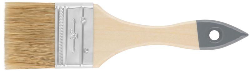 Кисть флейцевая "Лайт" 2дюйм (50мм) натур. свет. щетина деревянная ручка КУРС 00805