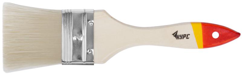 Кисть флейцевая "Модерн" 2дюйм (50мм) искусственная щетина деревянная ручка КУРС 00865