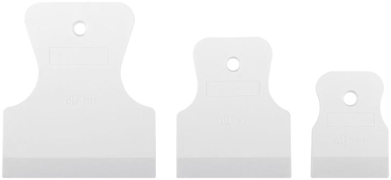 Набор шпателей резиновых 40; 60; 80мм бел. КУРС 06853