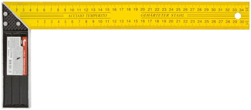 Угольник столярный 350мм желт. КУРС 19384