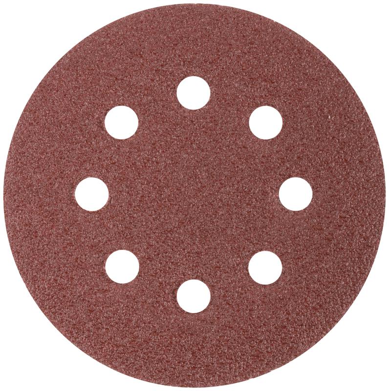 Круг шлифовальный с отверст. (липучка) 125мм Р 36 алюм./оксидный (уп.5шт) КУРС 39781
