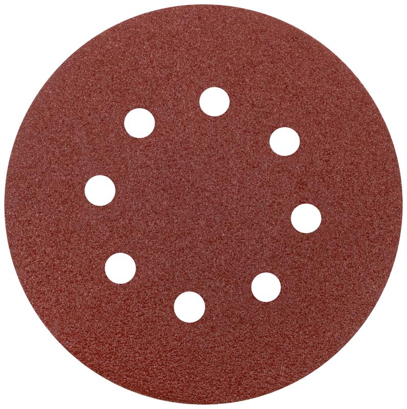 Круг шлифовальный с отверст. (липучка) 125мм Р 60 алюм./оксидный (уп.5шт) КУРС 39783