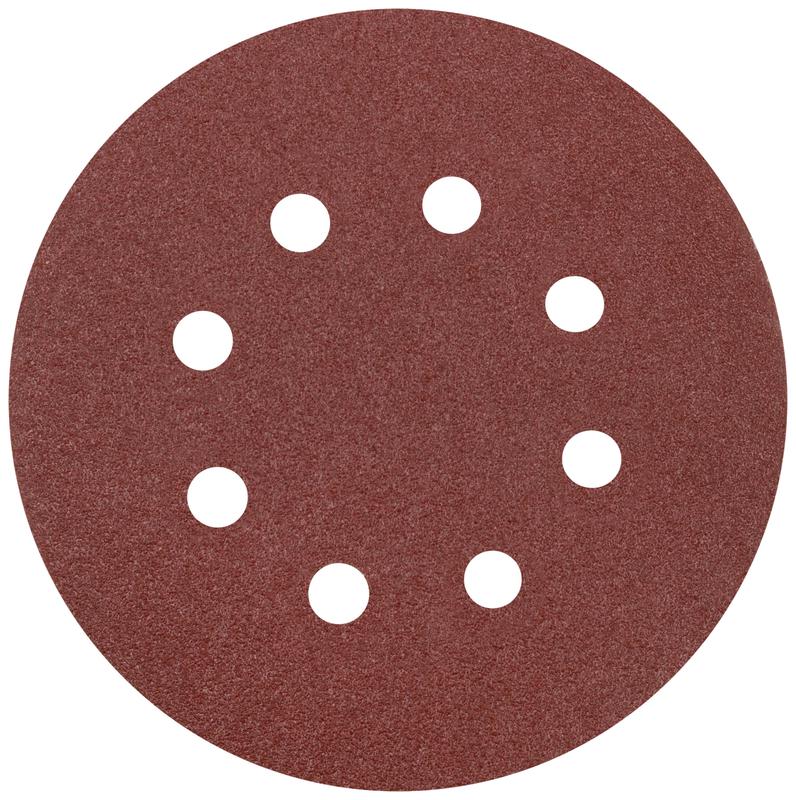 Круг шлифовальный с отверст. (липучка) 125мм Р 80 алюм./оксидный (уп.5шт) КУРС 39784