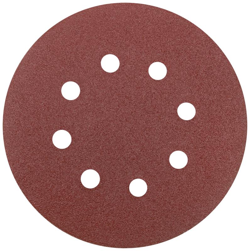 Круг шлифовальный с отверст. (липучка) 125мм Р 100 алюм./оксидный (уп.5шт) КУРС 39785