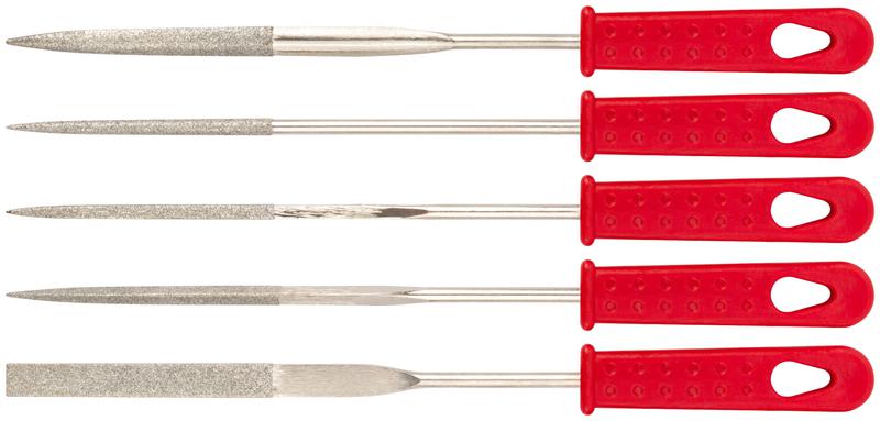 Надфиль алмазный 3х160/50мм узкий 5шт КУРС 42158