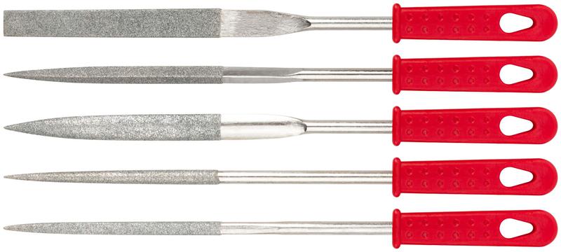 Надфиль алмазный 5х170/70мм широкий 5шт КУРС 42159