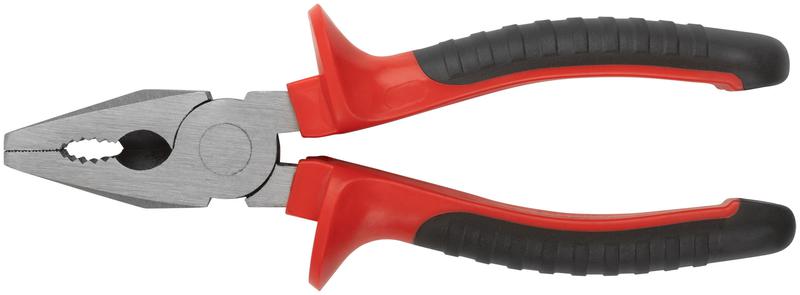 Плоскогубцы комбинированные "Оптима" 180мм двухцветные обрезиненные ручки полированная сталь КУРС 47554