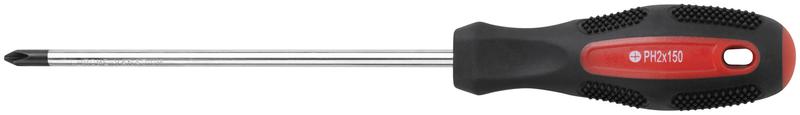 Отвертка "Мастер" 6х150мм РН2 CrV сталь прорезиненная ручка КУРС 53778