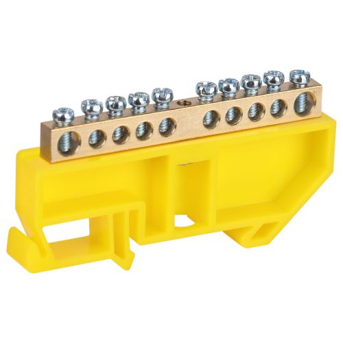 Шина PE земля на DIN-изоляторе ШНИ-6х9-10-Д NO-224-90 желт. Эра Б0062913