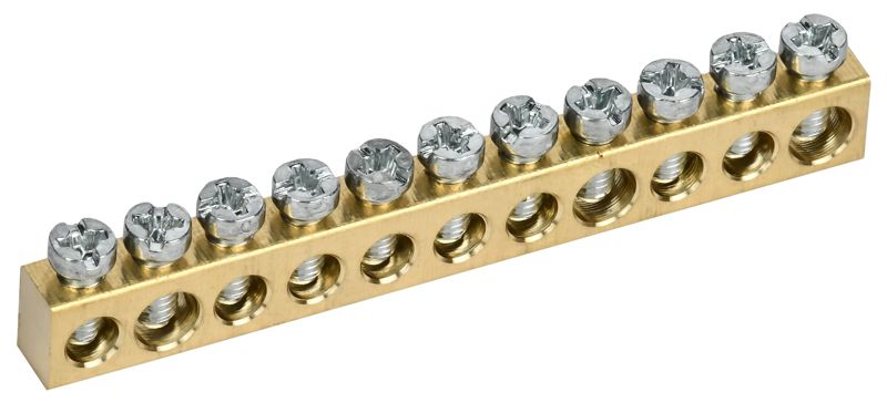 Шина нулевая 6х9 11 отверст. TEKFOR IEK TF-KP00D-SN-11